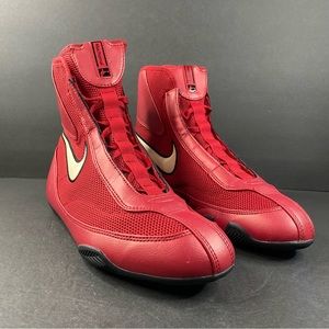 Nike Machomai Mid Boxing Shoes Mens Size 8 US Sneakers Red Lace Up 333580-611